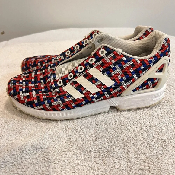 Adidas Men's Athletic Torsion ZX Flux Running Shoes 6.5 Blue Red USA America - Picture 7 of 12